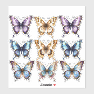 Sticker Papeterie de scrapbook aquarelle journal papillon