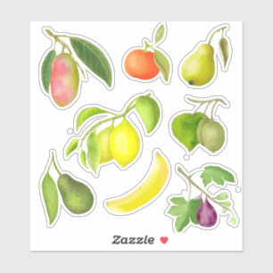 Sticker Papier à lettres peint à base de fruits juteux