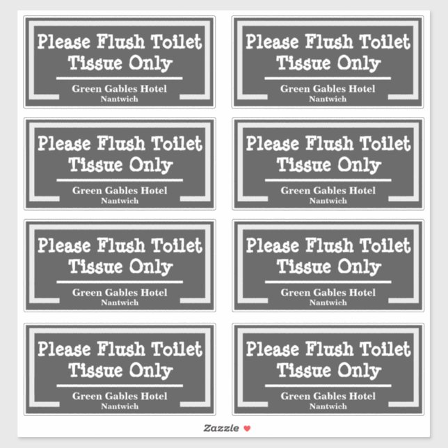 Sticker Papier de toilette de la salle de bain uniquement (Feuille)