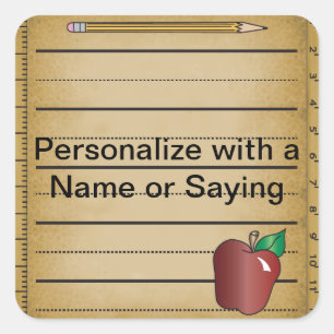 Sticker papier règle pour un enseignant