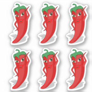 Sticker Papier rouge Hot Diva