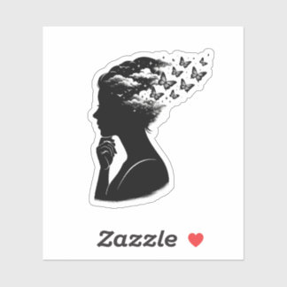 Sticker Papillon artistique ciel nocturne esthétique