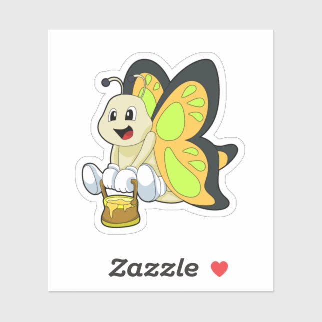 Sticker Papillon au miel (Feuille)