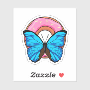 Sticker Papillon avec Donut