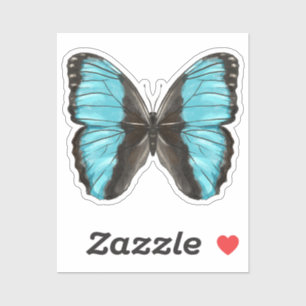 Sticker Papillon bleu Insect Art Amour de la nature