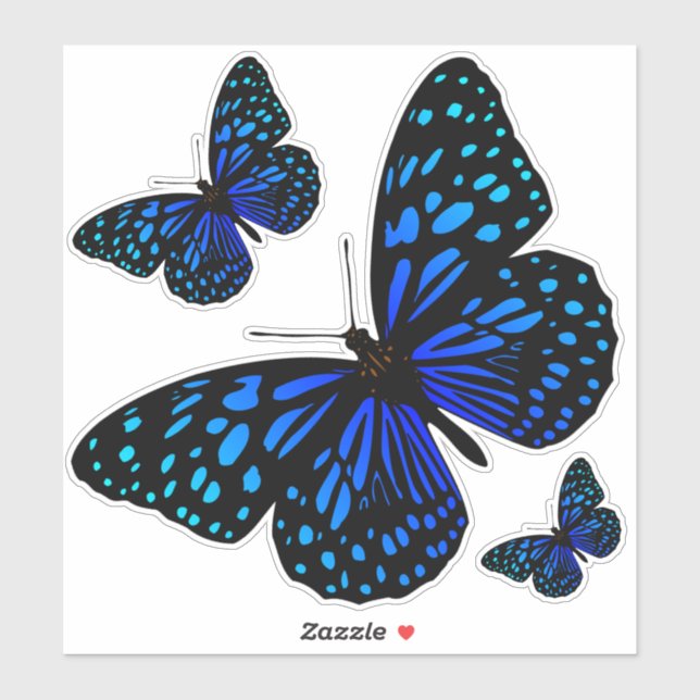 Sticker Papillon bleu Thunder_Cove (Feuille)