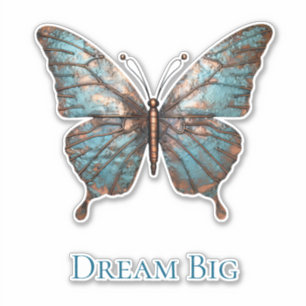 Sticker Papillon de rêve bleu