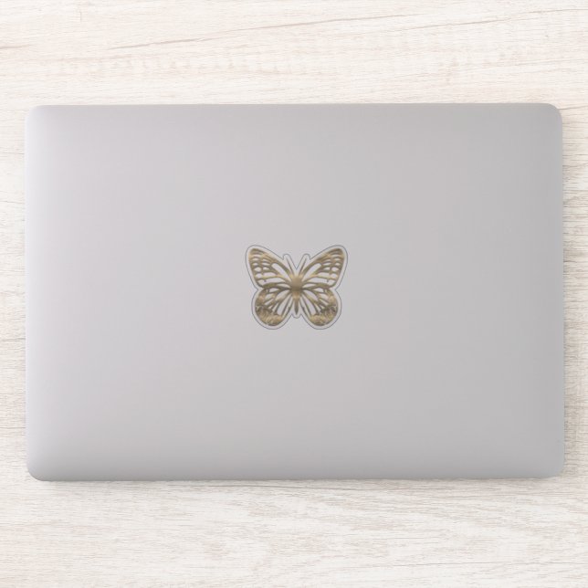 Sticker Papillon d'or (Ordinateur)