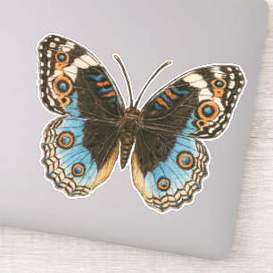 Sticker Papillon Pansy Bleu