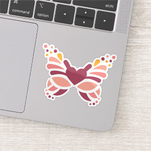 Sticker Papillon pastel boho féminin élégant