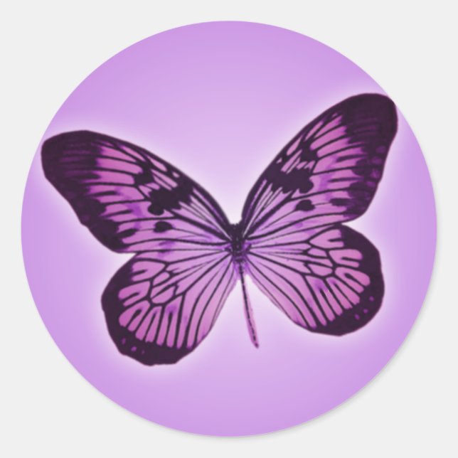 Sticker papillon pourpre (Devant)