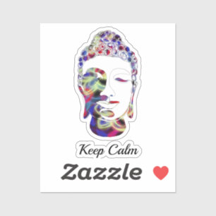 Sticker Papillon Spirit abstrait dessiné bouddha silhouett
