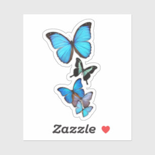 Sticker Papillons bleus
