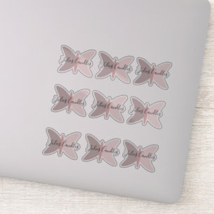 Sticker Papillons Boho Rose Tons Terreux Entreprise