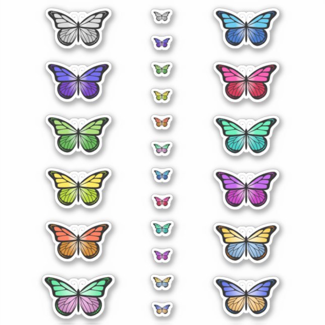 Sticker Papillons colorés (Devant)