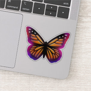 Sticker Papillons monarques collier de buttes rose viole