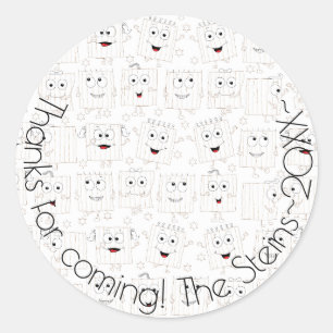 Sticker Pâques Cercle "Matzah Peeps"