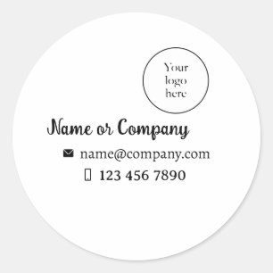 Sticker para empresa, logo y datations