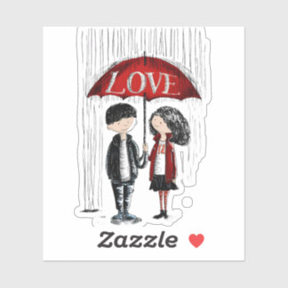 Sticker Parapluie d'affection