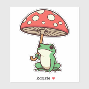 Sticker Parapluie de champignon de grenouille