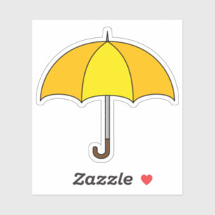 Sticker Parapluie jaune