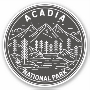 Sticker Parc national Acadia Bar Port Monoline