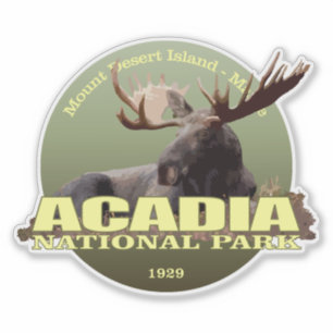 Sticker Parc national Acadia (Moose)