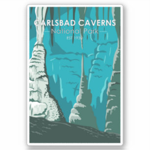 Sticker Parc national Carlsbad Caverns Vintage