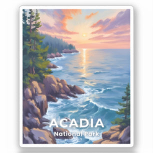 Sticker Parc national d'Acadia   Maine Peinture Art de voy