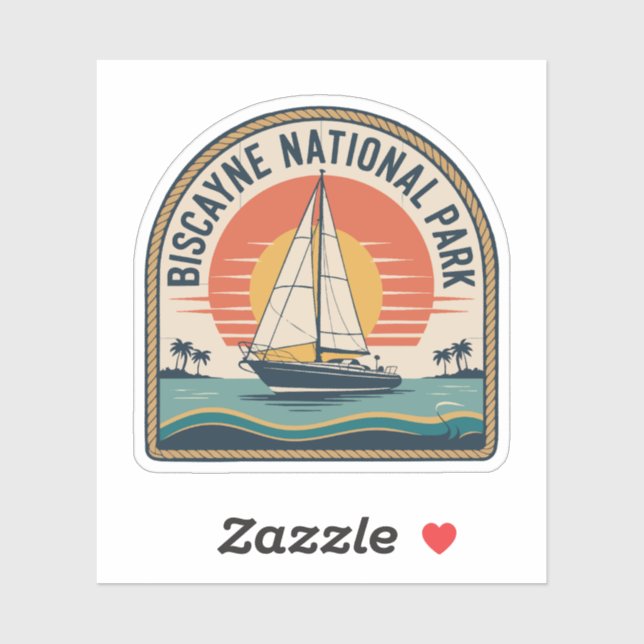 Sticker Parc national de Biscayne : aventure dans les Keys (Feuille)