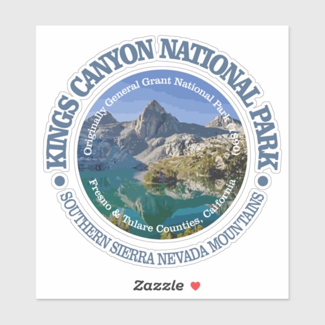 Sticker Parc national de Kings Canyon (Feuille)