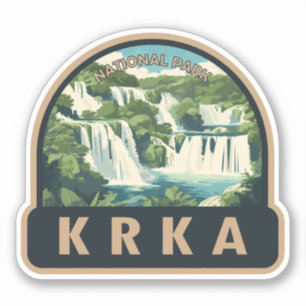 Sticker Parc national de Krka Croatie Art de voyage