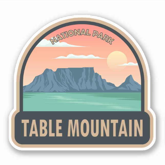 Sticker Parc national de la montagne de la Table Afrique d (Devant)