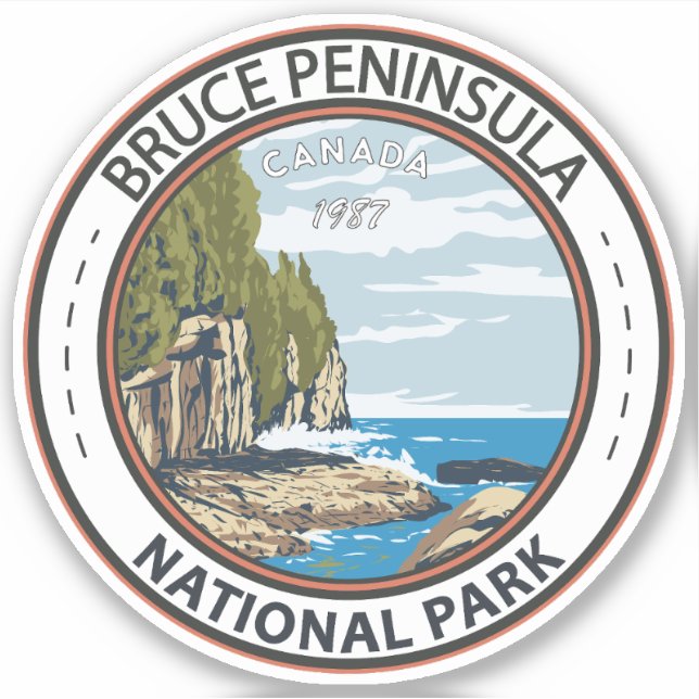 Sticker Parc national de la Péninsule-Bruce Canada (Devant)
