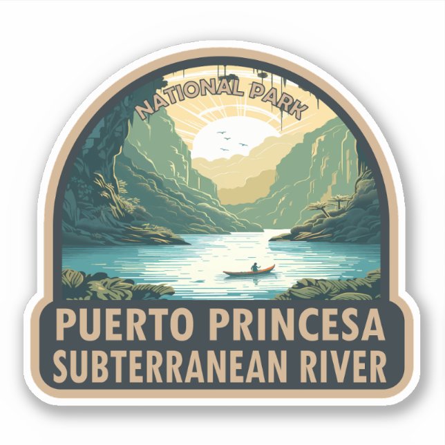 Sticker Parc national de la rivière souterraine de Puerto  (Devant)