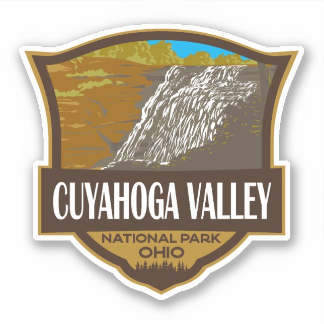 Sticker Parc national de la vallée de Cuyahoga Illustratio (Devant)