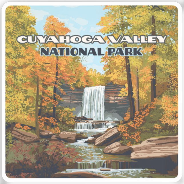 Sticker Parc national de la vallée de Cuyahoga Ohio Clevel (Recto)