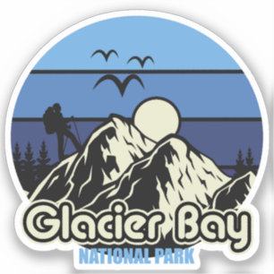 Sticker Parc national de vintage Glacier Bay