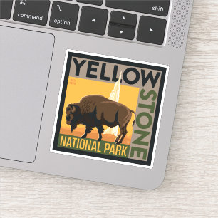 Sticker Parc national de Yellowstone   Buffalo