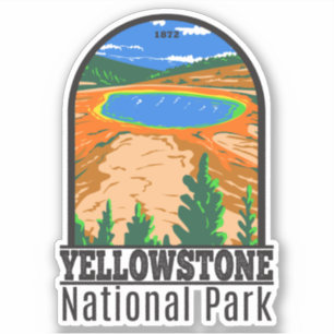 Sticker Parc national de Yellowstone Grand Prismatic Sprin