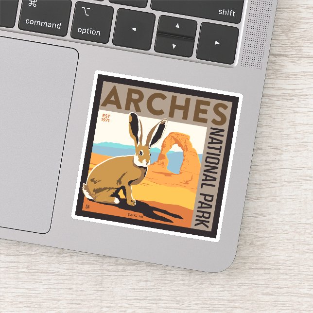 Sticker Parc national des Arches, Utah | Jacklapin (Détail)
