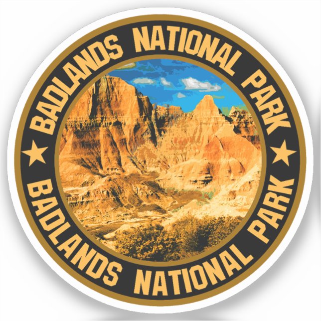 Sticker Parc national des Badlands (Recto)