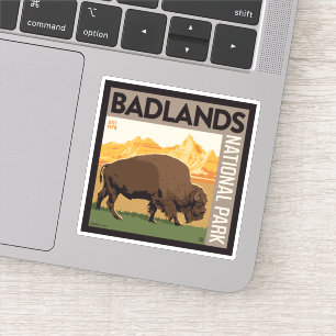 Sticker Parc national des Badlands   Buffalo