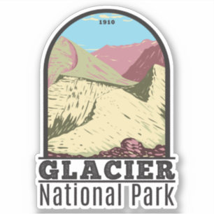 Sticker Parc national des Glaciers Montana Triple Divide