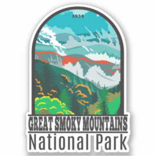 Sticker Parc national des Great Smoky Mountains Vintage