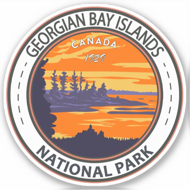 Sticker Parc national des Îles-de-la-Baie-Georgienne Canad (Devant)
