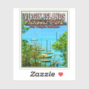 STICKER PARC NATIONAL DES ÎLES VIRGIN - ÎLES VIRGIN DES ÉT