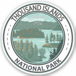 Sticker Parc national des Mille-Îles Canada Vintage