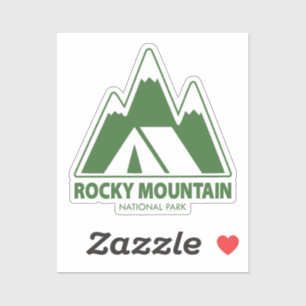 Sticker Parc national des Rocheuses Montagnes Camping
