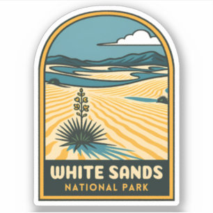 Sticker Parc national des Sables Blancs Rétro Vintage voya